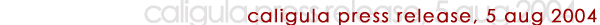 caligula press release