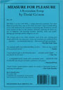 measure for pleasure back cover