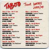 taboo drink mat back
