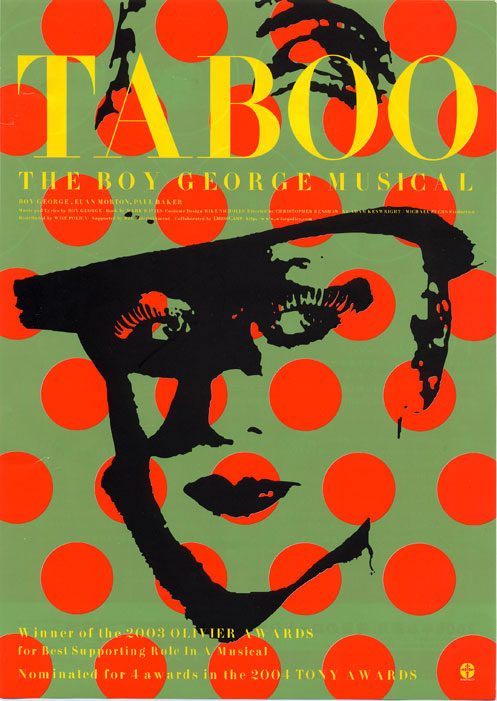TABOO Broadway flyer Boy George Euan Morton Leigh Bowery handbill musical ad NYC 